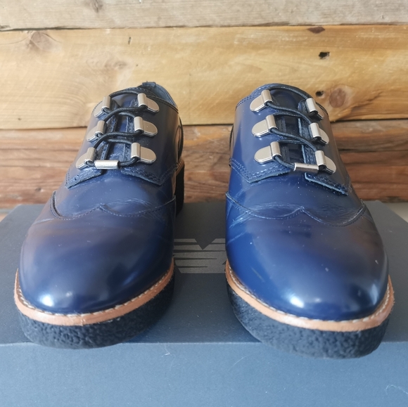 Rebecca Minkoff Navy Blue Patent Loafers - Picture 3 of 11